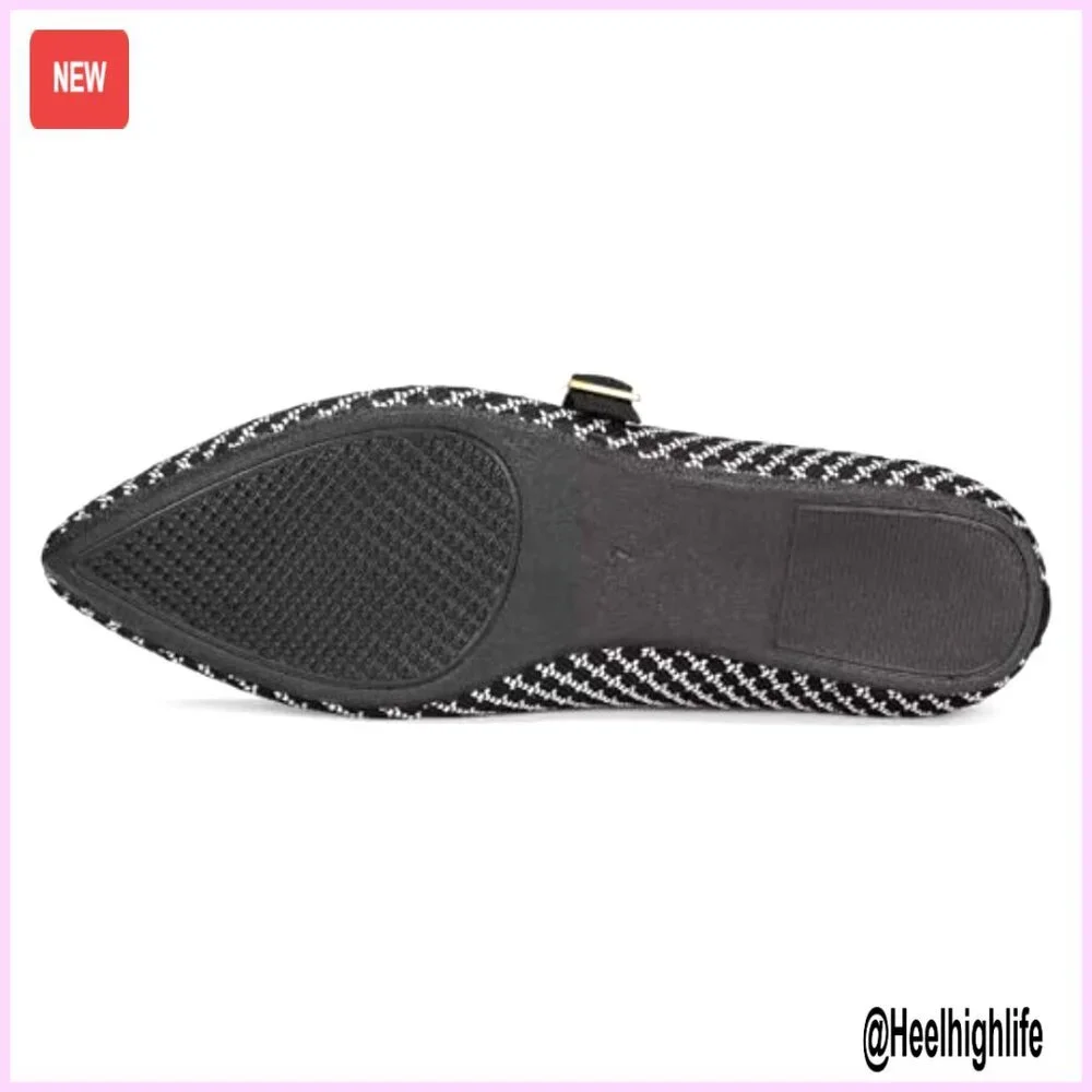 Pointed Toe Mesh Flats with Adjustable Strap, Lightweight Dressy Casual Walking